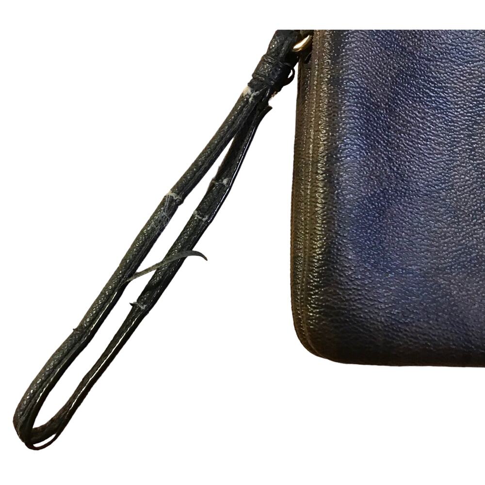 Coach Brown Signature Leather Double Zip Wristlet - Picture 6 of 6